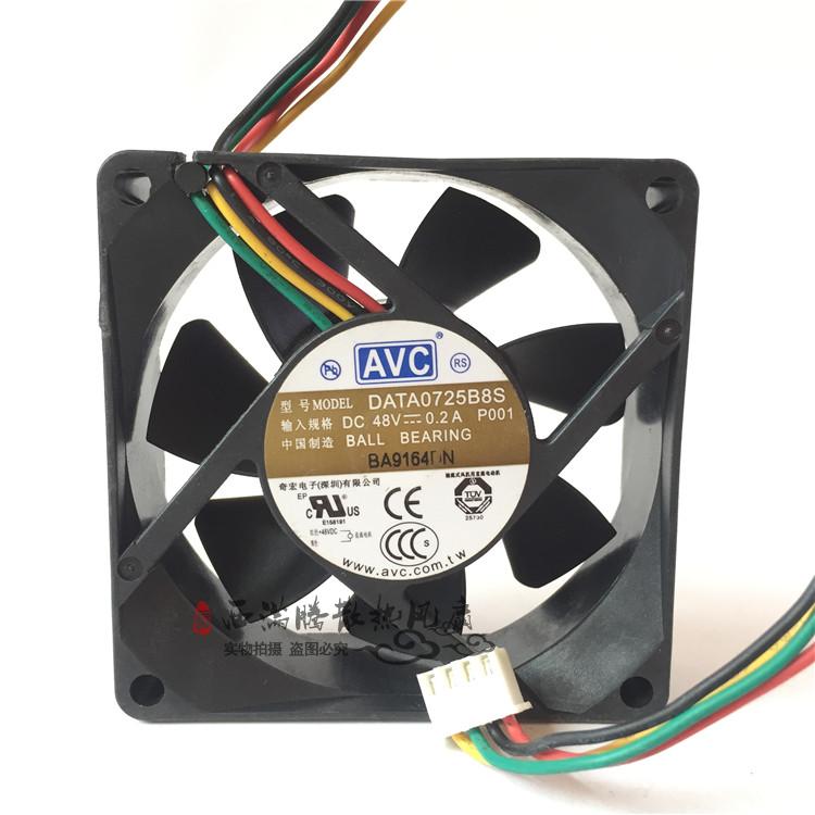 brand new Avc data0838b8u 8038 8cm 48v 0.29a 4 line dual ball bearing fan