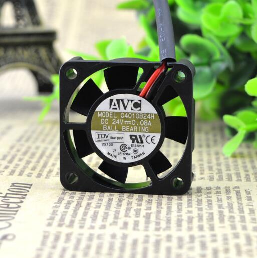 AVC C4010B24H DC 24V 0.08A 4CM 40*40*10 2-wire double ball printer inverter cooling fan
