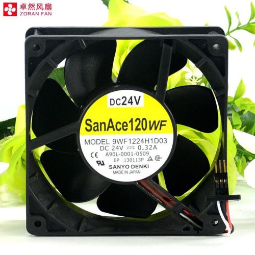 9WF1224H1D03 A90L-0001-0509 SANYO FAN Waterproof 3-wire for fanuc 120*120*38mm