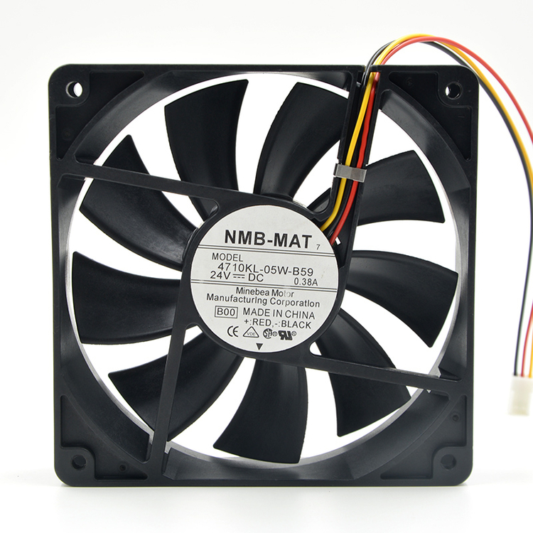 New original 4710KL-05W-B59 120 * 120 * 25MM 12CM 24V 0.38A inverter 3-wire fan