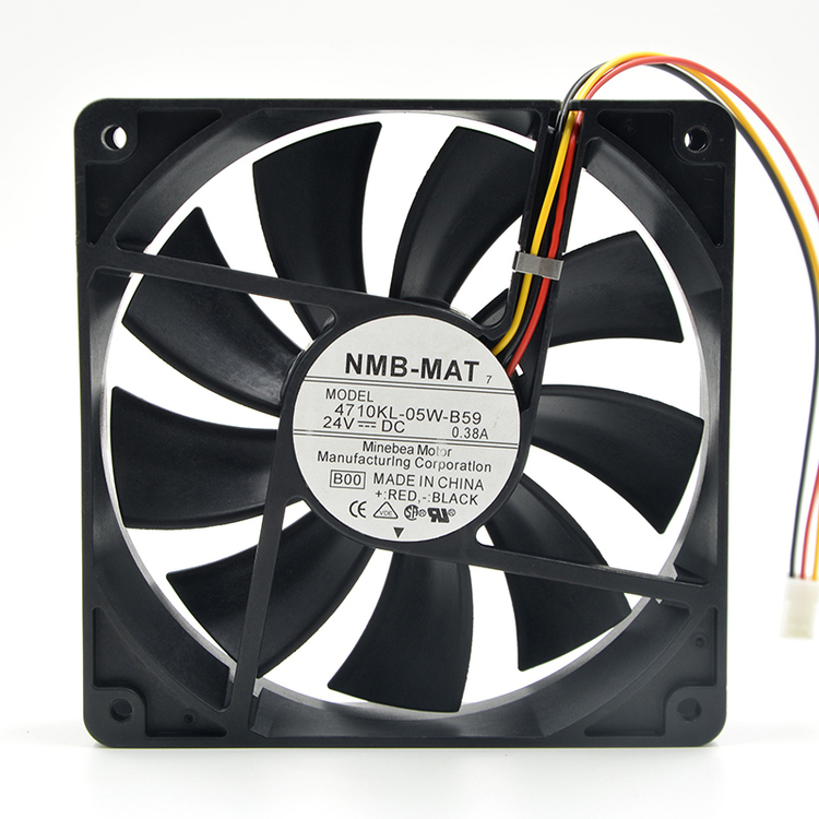 mokingtop 120*120*38mm 2x 6000RPM Cooling Fan Replacement 4-pin Connector For Antminer Bitmain S7 S9 Black