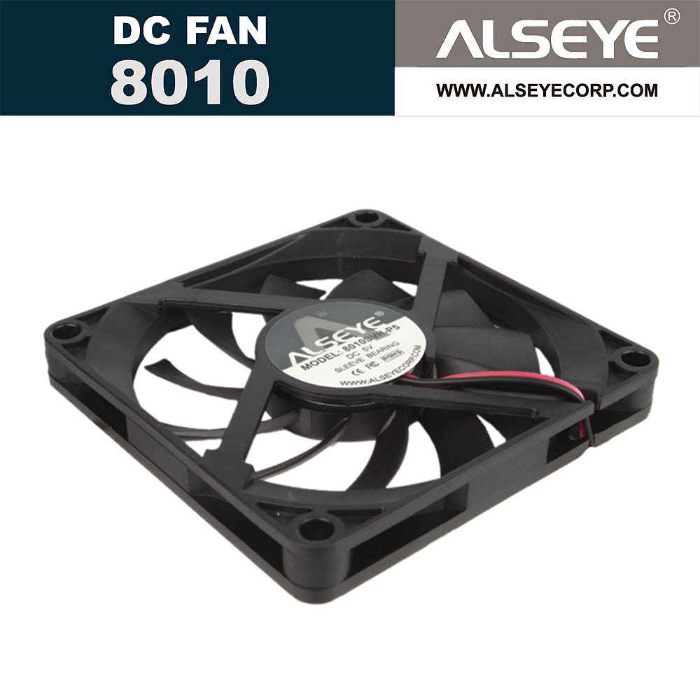 ALSEYE 5v 80mm fan 3000RPM 2pin PH2.0 connector DC cooling fan radiator high quality exhaust fan 8010