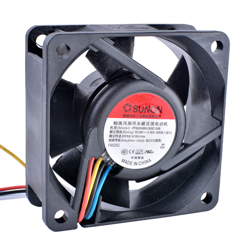 COOLING REVOLUTION PF60254BX-Q00C-S9B 6025 6CM 48V Inverter Four-wire Fan