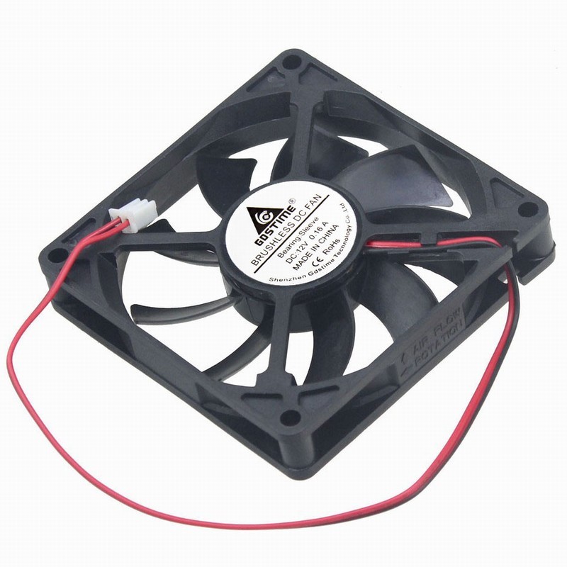 2 pcs Gdstime DC 12V 80mm x 15mm Computer Case Brushless Cooling Fan PC CPU Axial Fan 80x80x15mm 8cm 2Pin