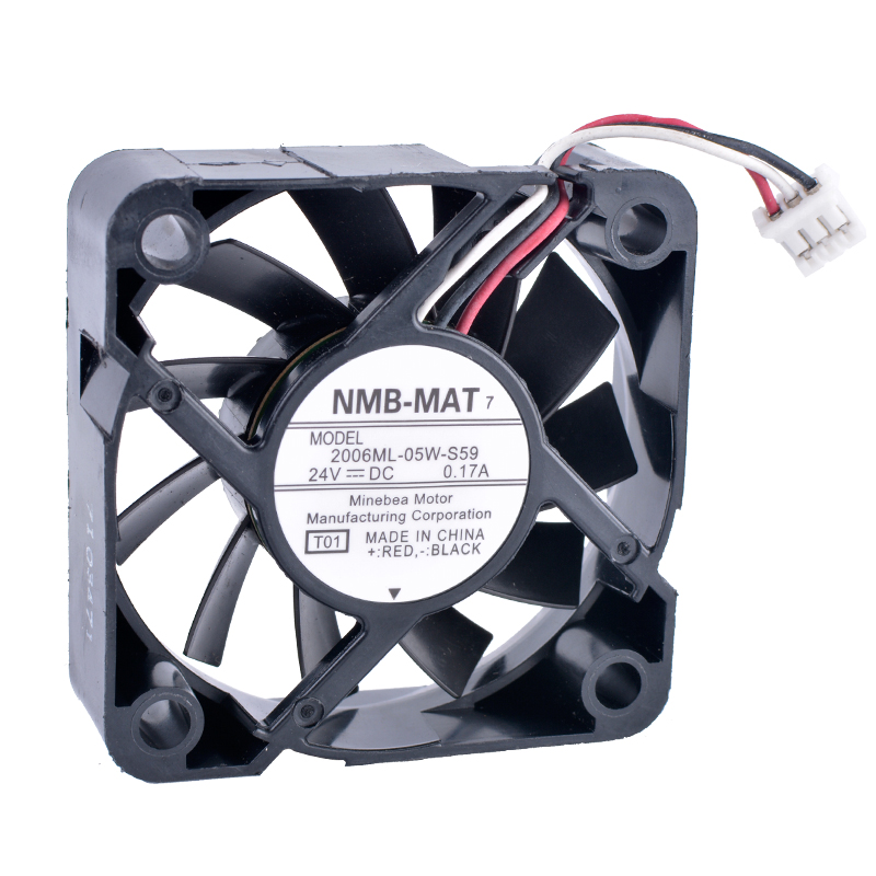 Free Delivery.2406KL-05W-B50 6015 6CM 0.13A 24V small motor inverter cooling fan