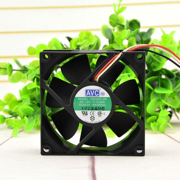 New original 8025 12V 0.25A CPU power supply chassis ultra-quiet 8cm cooling fan C8025S12M
