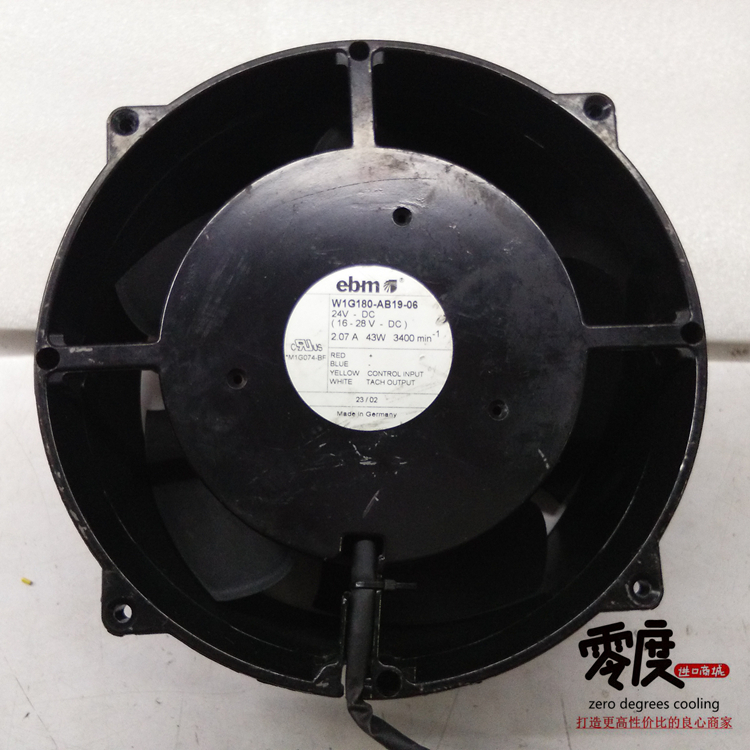 German import EBM 20cm W1G180-AB31-10/09 24V93W length 200* width 200* thickness of 70mm ultra violent fierce wind type fan