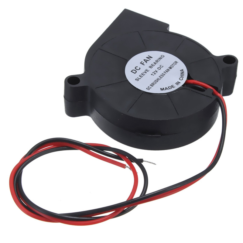 Double 12V DC 50mm Blow Radial Cooling Fan for Electronic 3D Printer Parts ball bearing long life low noisy