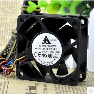 Delta AFB0612GH 6CM 60*60*25 12V 0.72A 4 line PWM temperature control large air flow fan