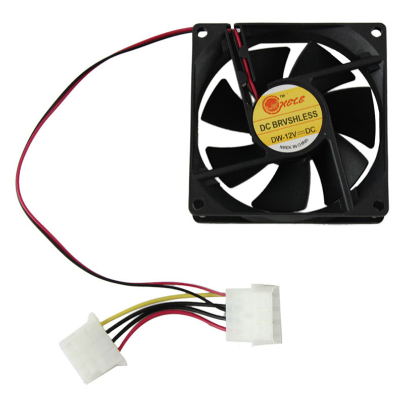 Hot sale 80mm Fan PC CPU cooler Fan 4Pin Computer Cooler 12V 8CM PC CPU cooler Quiet Cooler Fan for video card Drop shipping