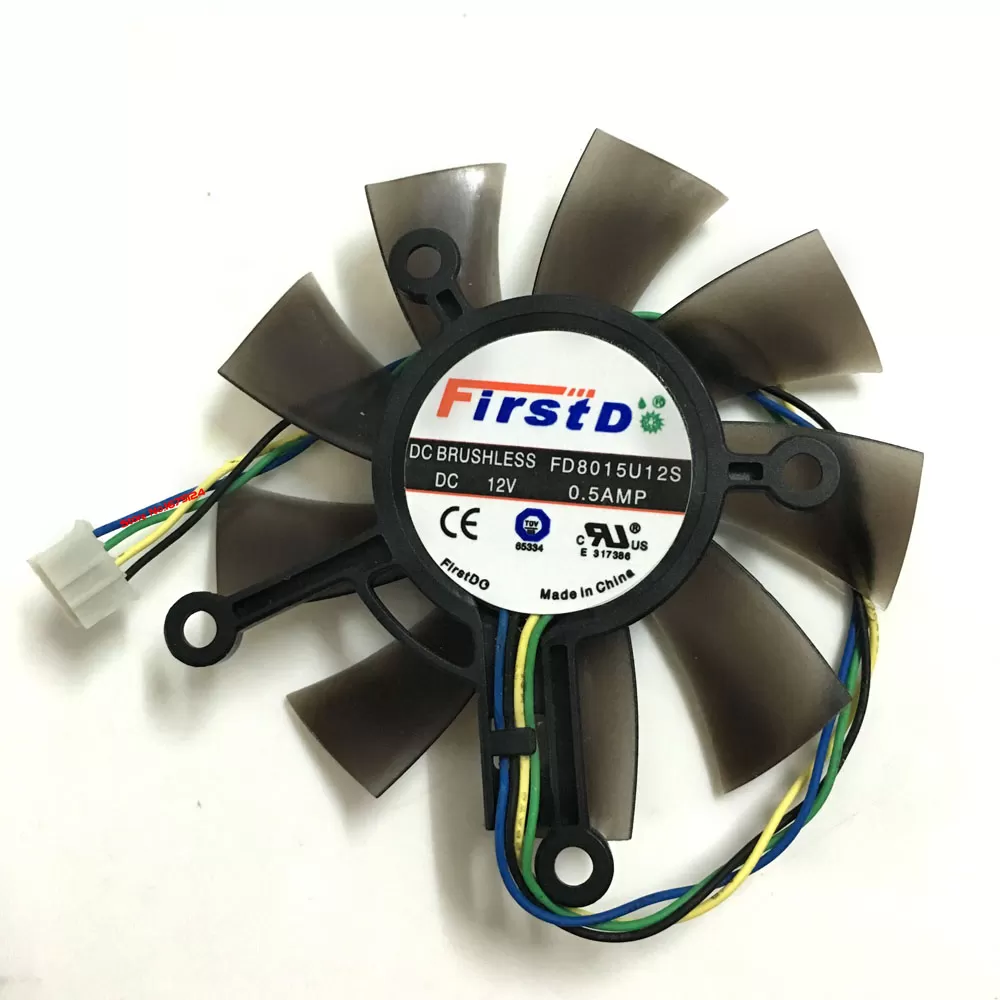 Ventilateur DC Brushless 12V 0.5A 75mm - Pour Carte Graphique (HD6770, HD6850, HD4860) - Refroidissement PC / GPU - Pitch 39mm