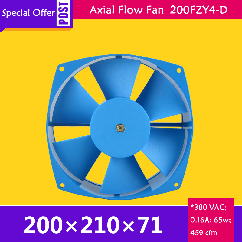 380V AC 65W 0.16A 200*210*71mm Low Noise Cooling Radiator Axial Centrifugal Air Fan Blower Cooling Device 200FZY4-D