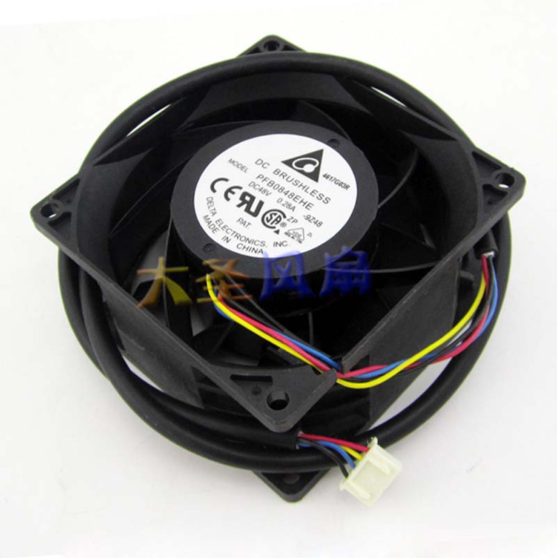 Original Delta 80*80*38MM PFB0848EHE 48V 0.28A four-wire PWM intelligent speed control Cooling fan