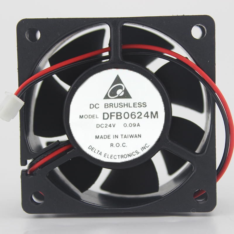 6cm 6025 24V 0.09A 2-wire double ball DFB0624M inverter fan