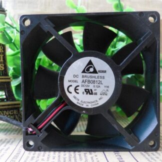 Original DELTA AFB0812L 80*80*25MM DC 12V 8025 0.12A 2-wire chassis cooling fan