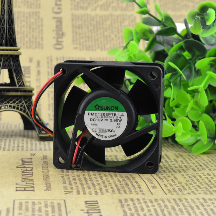 New in original box 6025 6CM double ball bearing fan 12V 3.9W PMD1206PTB1-A tachometer