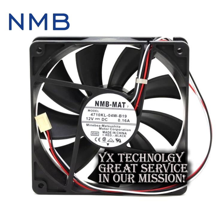 NMB The new 4710KL-04W-B19 12CM 12025 0.22A 12v professional chassis cooling fan 120*120*25mm