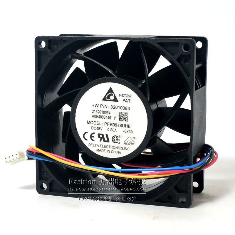 DELTA PFB0948UHE 9238 0.8A 90*90*38mm DC 48V 4-wire PWM Temperature Control Speed Regulating Cooling Fan