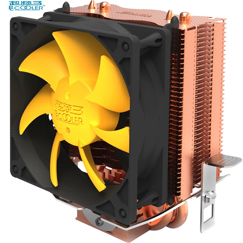 PCcooler S83 cpu cooler Copper plating fins 2 heatpipes 80mm/8cm silent fan CPU cooling radiator fan for AMD Intel 775 1155 1156