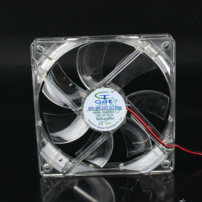 80pcs 12025 DC Computer Case Axial Fan 12v 4 Pin White Light 12CM LED 120x120x25mm Free Shipping