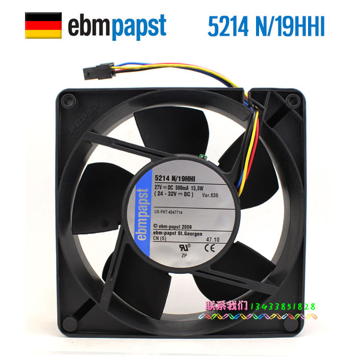 ebmpapst 3214JH3 3214 JH3 Server Square Fan DC 24V 32W 90x90x38mm 2-wire