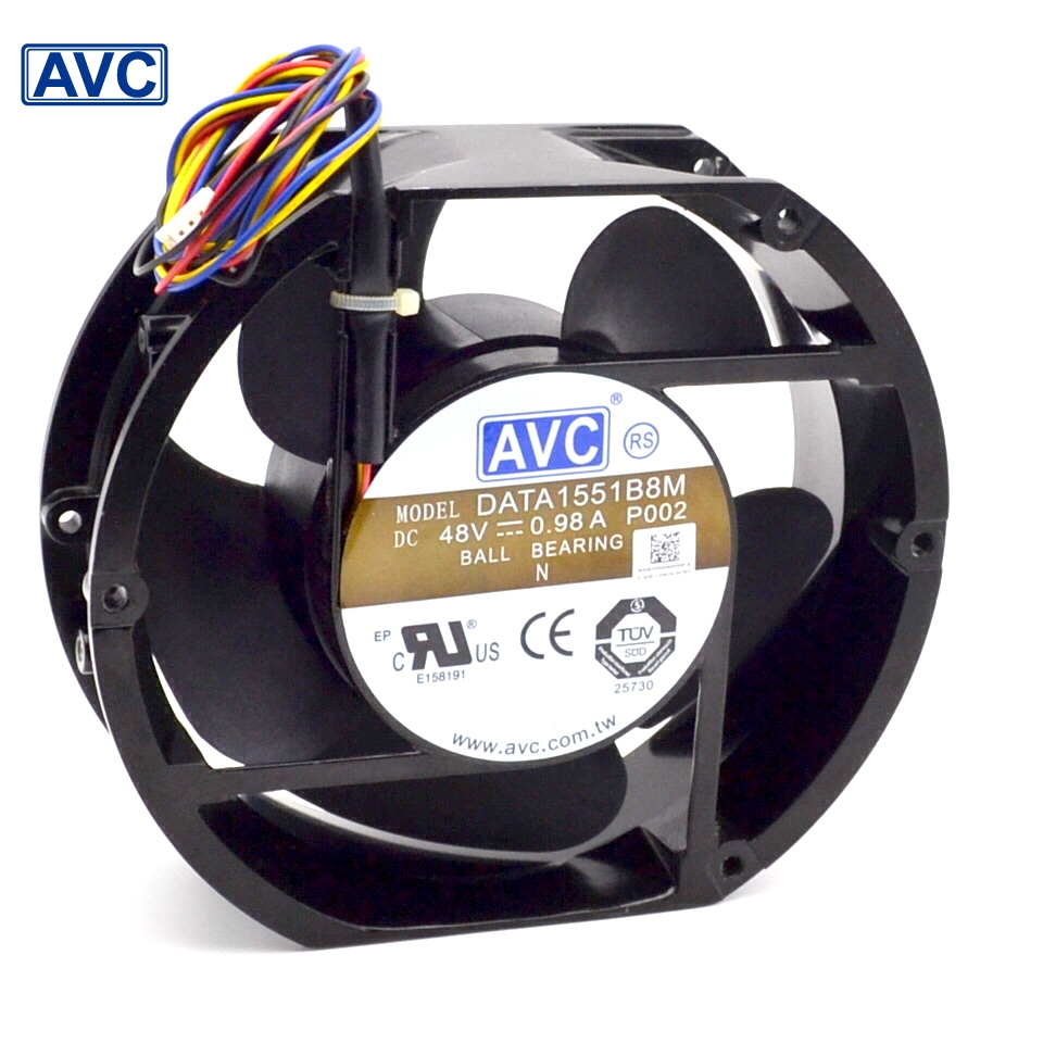 Original AVC 6038 DC 48V 0.41A 60*60*38MM DYTB0638B8U 4 Wire Large Air Volume 6CM Industrial Equipment Cooling Fan