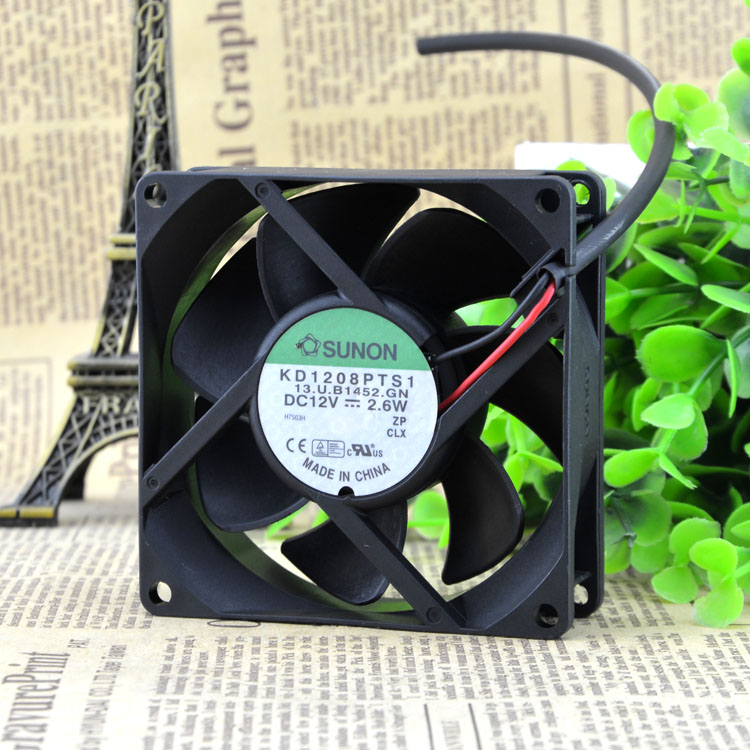 Free Delivery. 8 cm 8025 12 v 1.9 W KD1208PTS1 chassis 2 line power supply cooling fan