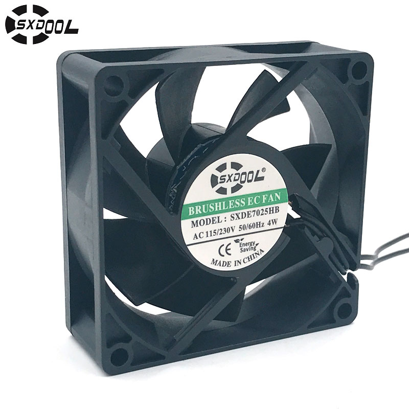 SXDOOL SXDE7025HB cooling fan 110V 115V 220V 230V 7025 70*70*25mm 70mm 4W 3500RPM 27.6CFM axial cooler
