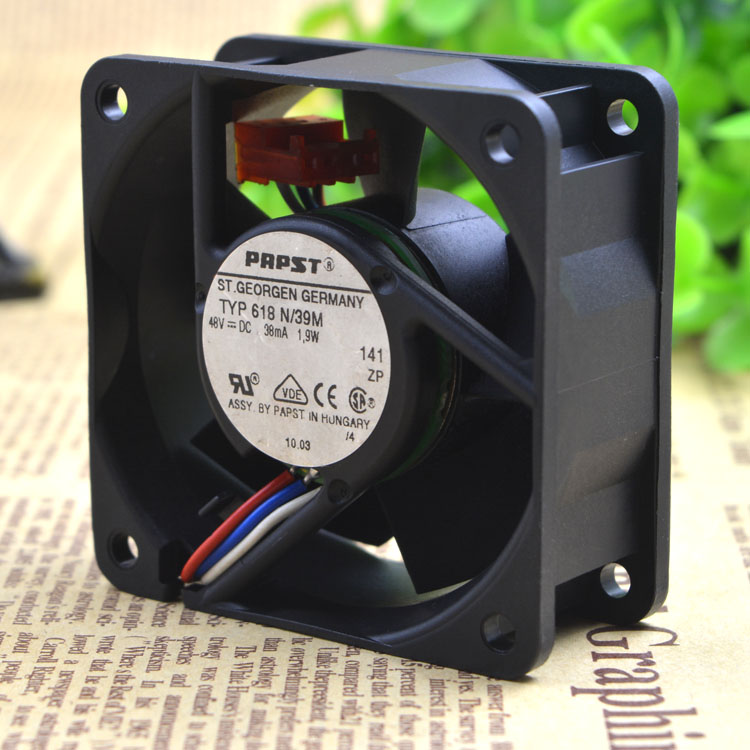 Original EBM PAPST 618N/39M 48V 38mA 1.9W 60*60*25MM Inverter Cooling Fan