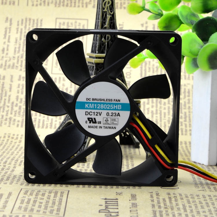 New original 8025 KM128025HB 12V 0.23A two-wire chassis inverter fan