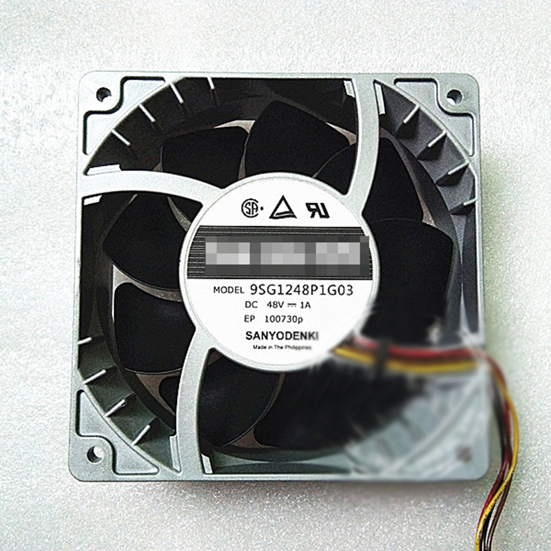 For Sanyo 9SG1248P1G03 48V 1.0A 12cm 4pin PWM Metal heat-resistant fan