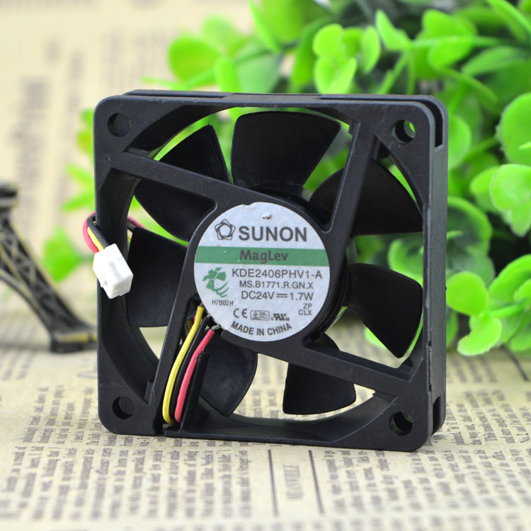 Free Shipping SUNON KDE2406PHV1-A 6CM 1.7W DC 24V 6015 60mm 6cm 3 line alarm server inverter axial blower cooler cooling fans