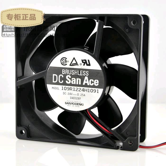 Free Delivery. 109 r1224h1091 24 v 0.25 A original 120 * 2 38 spool flow fan