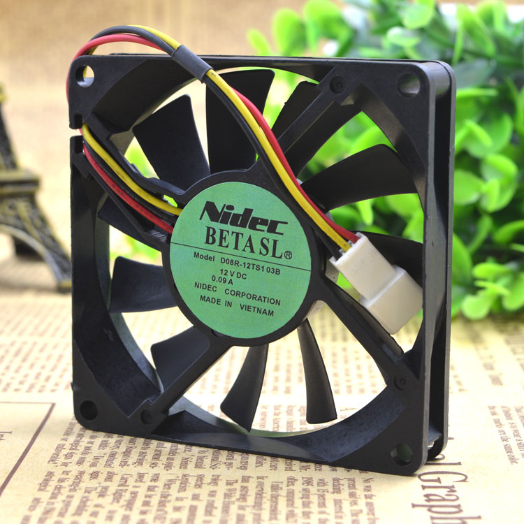 Free Delivery.D08R - 12 ts103b 8015 12 v 0.09 A 8 cm 3 line ultra-quiet cooling fans