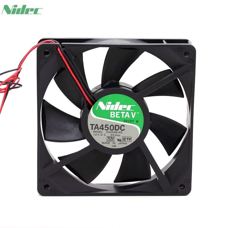 Nidec TA450DC A34346-55 1225 120mm 12*12cm12025 12cm 120*120*25 12VDC 0.33A server inverter cooling fan