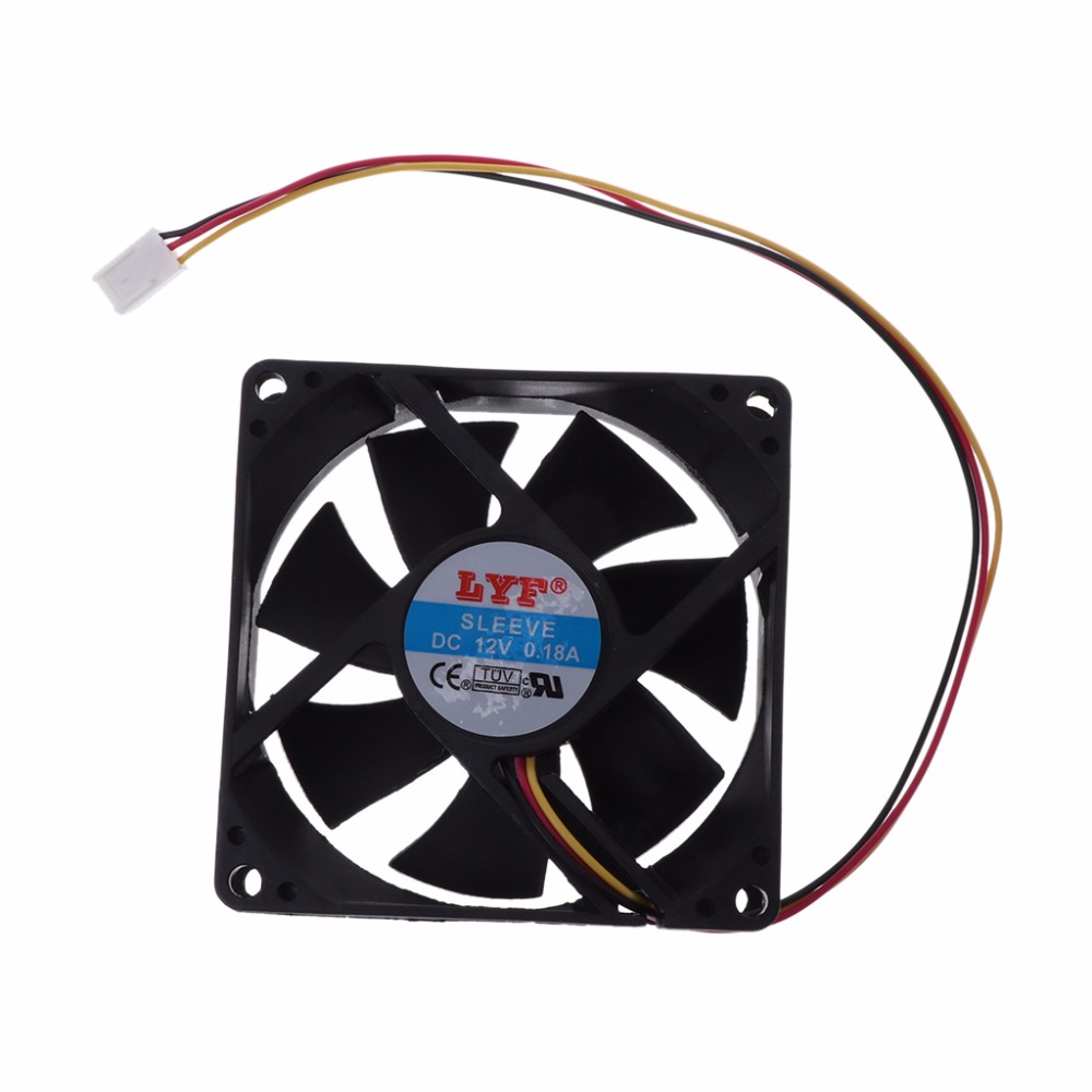 3 pin 80mm x 25mm CPU PC Fan Cooler Heatsink Exhaust