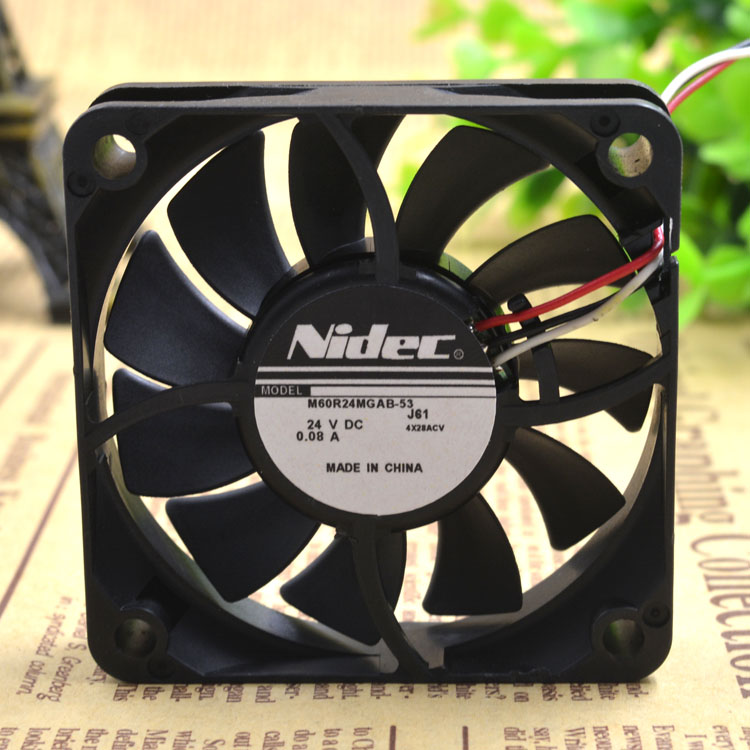 New original M60R24MGAB-53J56 24V 0.08A NIDEC 60 * 60 * 15 3-wire printer power supply fan