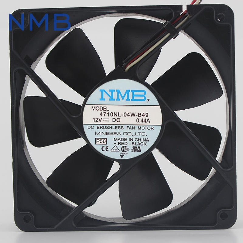 New 4710NL-04W-B49 12025 12cm 0.44A chassis double ball bearing fan for NMB 120*120*25mm