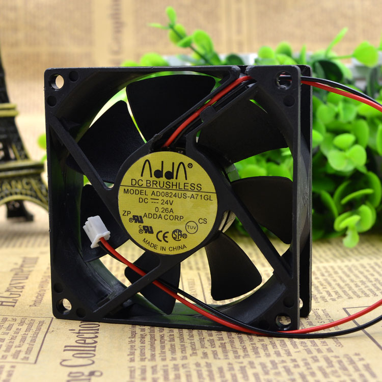 Free Delivery. 8 cm8 cm 8025 0.26 A AD0824US - A71GL DC24V power supply fan
