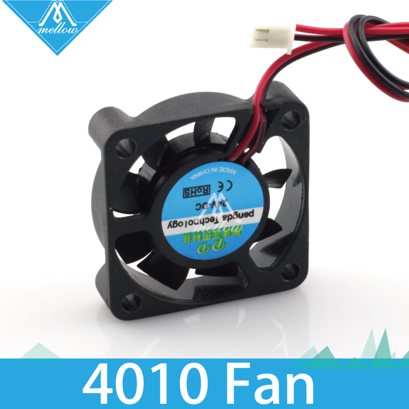 1pcs 3d printer small cooling fan cooling extruder special small fan 2 wire 4010 12V 24V two kinds