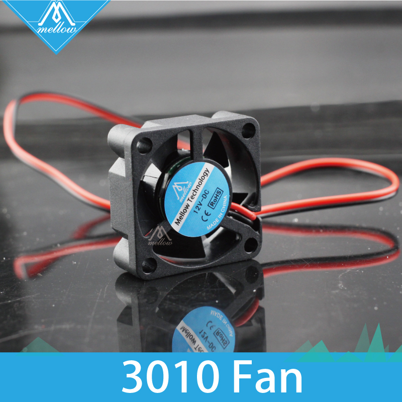 Free shipping 12V/24V V6/V5 radiator 3010 fan 30*30*10mm 3010s DC small fan cooling extruder 2-wire 3d printer accessories part