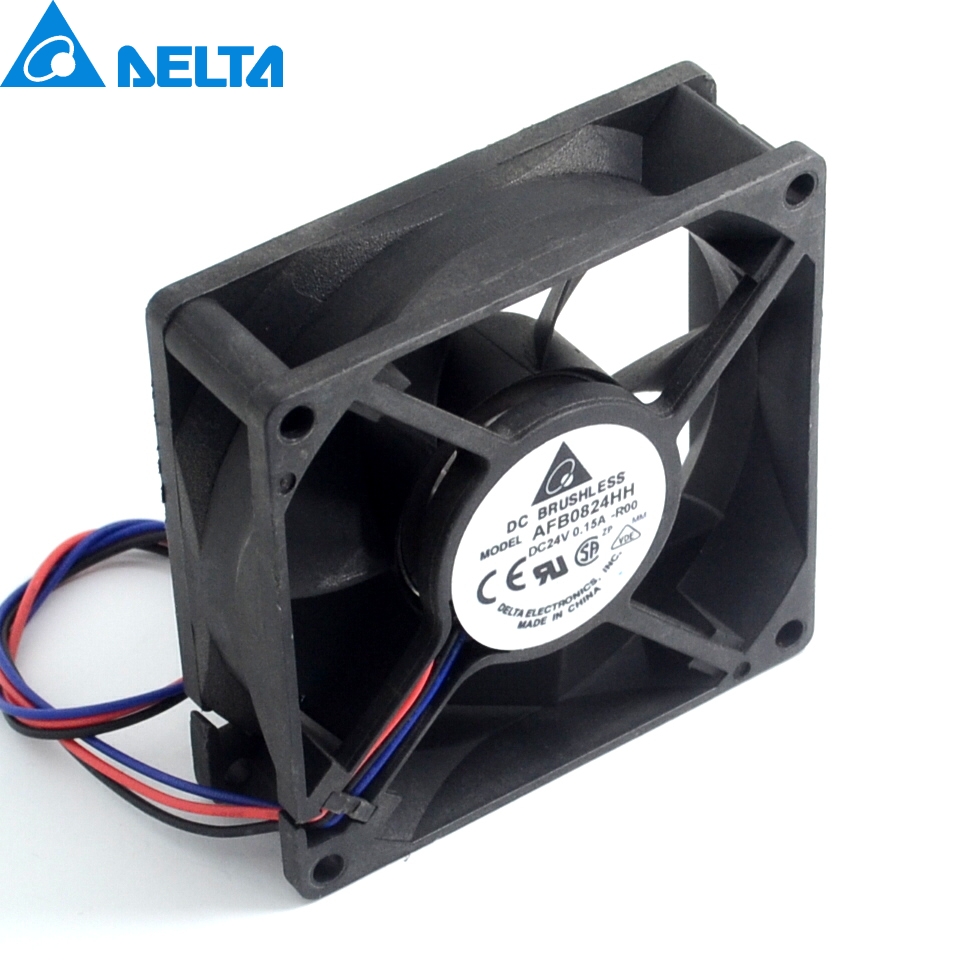 Delta 1pcs New and Original 80X80X25mm 24 v 0.15 A 8025 8 AFB0824HH inverter industrial PC power supply fan for