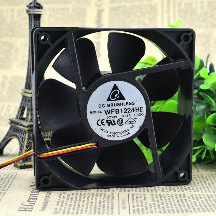 New original WFB1224HE-BROO 12038 12CM 24V 0.50A 3-wire inverter fan