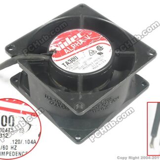 Nidec A Ta300 Server Square Cooling Fan Ac 115v 0 1a 80x80x38mm 2 Wire Qihaobuy