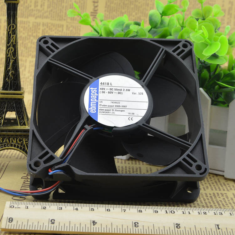 1Pcs ebmPAPST 12038 48v 22W 4118N / 2H3P cooling fan 4-wire