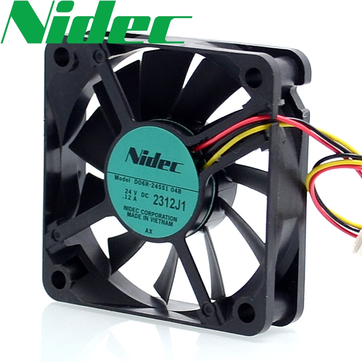 Nidec new and original 60*60*15mm 3-wire D06R-24SS1 04B 6cm 24V inverter 0.12A 6015 fan for nidec