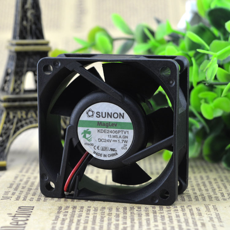 SUNON PMD2406PTB1-A 60*60*25 24V 6.0W 6CM 2 wire double ball inverter fan