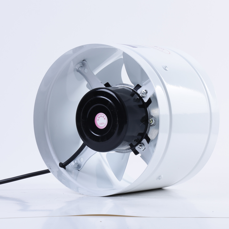 Metal Cylindrical Axial flow Pipeline type Kitchen Lampblack Air ejector fan 150mm ventilation fan