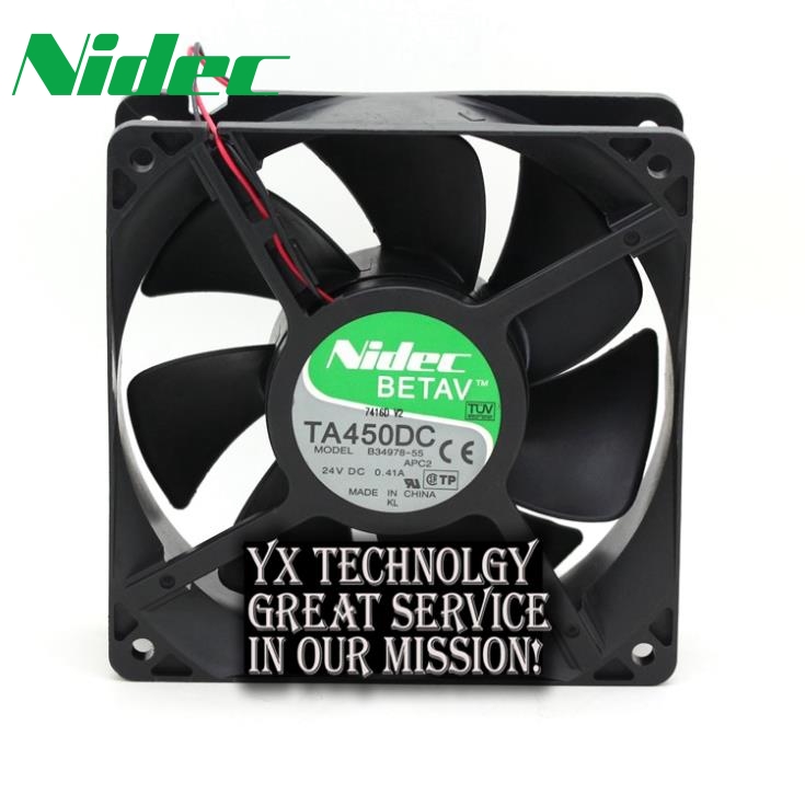 Nidec New 120*120*38mm TA450DC B34978-55 24V 0.41A 12cm 12038 windy Inverter fans for nidec