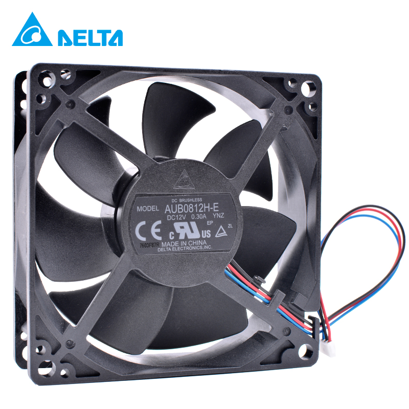 Original new DELTA AUB0812H-E YNZ 8cm 8025 12V 0.3A 8CM 3 wire projector axial cooling fan